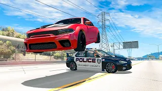 Police Car Chases #48 - BeamNG DRIVE | SmashChan