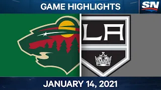 NHL Game Highlights | Wild vs. Kings - Jan. 14, 2021