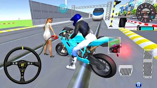 ✅3D Driving Class Simulator  Bullet Train Vs Motorbike  Bike Driving Game - Android Gameplay