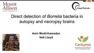 Prof Vett Lloyd - Direct detection of Borrelia bacteria in autopsy and necropsy brains