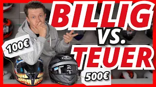 BILLIG vs. TEUER ⛑️ 100€ vs. 500€ Motorradhelm - das sind die Unterschiede