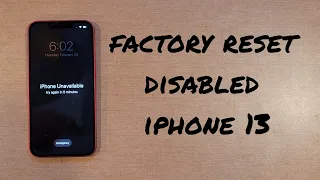 iPhone 13 pro/max/mini- Factory Hard Reset Disabled iPhone (Forgotten Password)