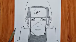 How to draw Hashirama from Naruto | Hashirama step by step | easy anime drawing