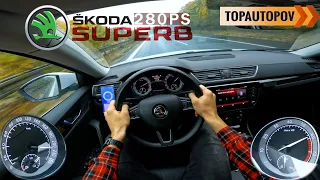 Skoda Superb mk3 2.0TSI (206kW) |96| 4K60 TEST DRIVE – LAUNCH CONTROL, SOUND & ENGINE |TopAutoPOV