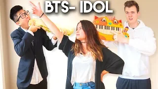 LEARNING BTS IDOL CHOREOGRAPHY IN A DAY WITH LANKYBOX