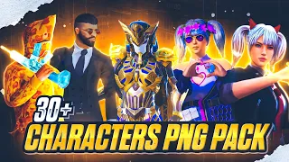 30+ CHARACTERS PNG PACK || BGMI BEST CHARACTER PNG PACK  || 3D RENDERS PACK 🔥