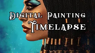 Digital Painting Timelapse - from sketch to finish (Cleopatra Portrait)