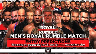 WWE 2024 Men's Royal Rumble Match - 30 Man Entry Predictions