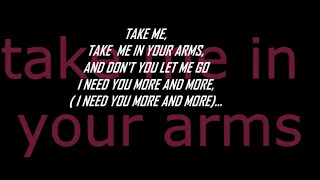 Take me in your arms- lyrics.