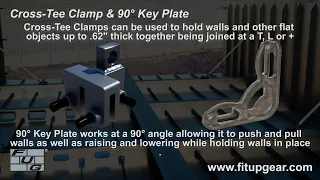 Fit Up Gear® Cross-Tee Clamp and 90° Key Plate