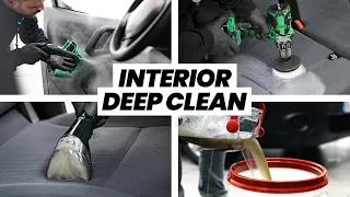 Interior Deep Clean - Dirty Work Van - ASMR Auto Detailing exterior wash and cleaning