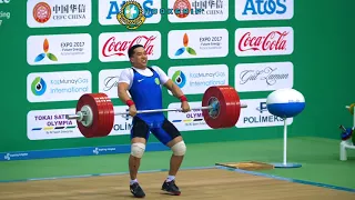 Aidar Kazov (77) - 186kg Clean and Jerk @ 2017 Asian Championships