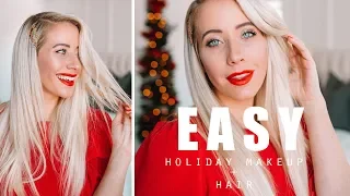 EASY holiday hair and makeup!