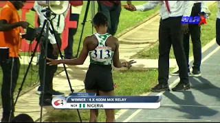 #CAAChampionship: Nigeria wins the 4X400M Mix Relay