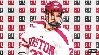 Lane Hutson's become one of hockey's best defensive prospects at Boston Univ.