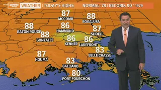 More unseasonably warm and humid weather in New Orleans Today