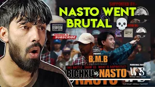 Nasto Went Brutal 💀🔥NASTO Vs BICHXU | STREET HIPHOP RAP BATTLE (Reaction)