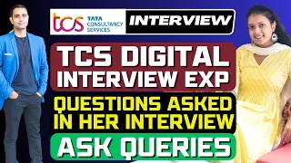 🔥TCS Digital Interview Experience | Sikha Selected in TCS Digital 🔥