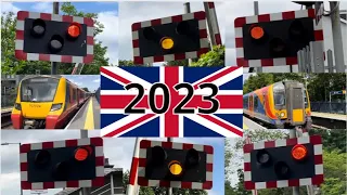British Level Crossing Compilation 2023 🇬🇧 - NJ Trains & Airplanes
