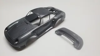 Building the Porsche 959 - Part 2, body work and paint Tamiya scale model