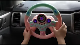 Demo On How To Stick Musical Steering Wheel Toys On Car Dashboard