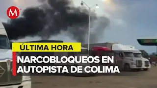 Se reportan bloqueos en Tecomán, Colima por incidentes con tráileres incendiados