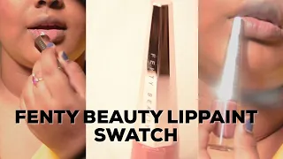 Fenty Lip Paint Uncuffed Swatch on Indian Skin | 1 MINUTE VIDEOS