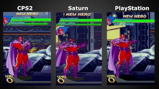 Comparison: X-Men vs. Street Fighter, CPS2 x Saturn x PlayStation (Real Hardware) (1080p 60fps)