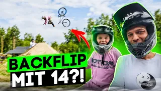 Mit 14 JAHREN Backflip auf dem BIKE?