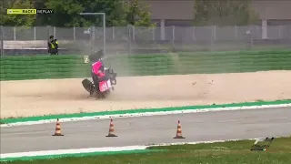 Italian Formula 4 Championship 2023. Race 1 Misano World Circuit. Crash Flips