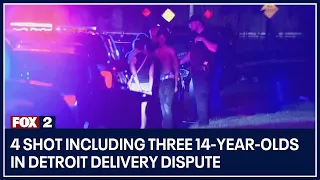 4 shot including three 14-year-olds in Detroit delivery dispute