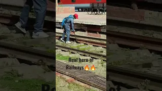 🔥🔥Duty of track man during patrolling🔥🎯#railway #motivation #shorts #viral #tranding #100k #reels
