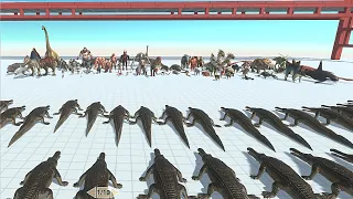 MACHIMOSAURUS REX VS FACTION at almost same price - Animal Revolt Battle Simulator
