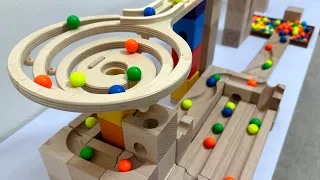 Marble Run☆Quadrilla & Cuboro Wooden Course