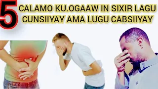 5 Calaamo Kukala Ogaaw Sixir Lagu Cunsiiyay Ama Lagu Cabsiiyay Sh.Bacadle