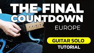 Europe | The Final Countdown Guitar Solo Tutorial [Slow Tempo] with Tabs | Happy New Year!