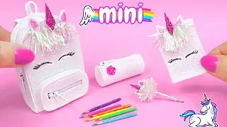 DIY MINI ÚTILES ESCOLARES de UNICORNIO que SÍ FUNCIONAN!