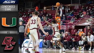 Miami vs. Boston College Condensed Game | ACC Men’s Basketball (2021-22)