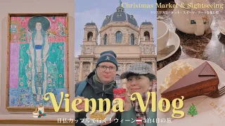 ウィーン旅行Vlog  日仏カップルで行く！3泊4日の旅 / オーストリア / クリスマスマーケット / クリムト  / ザッハトルテ / デメルDemel / モーツァルト / ホットワイン /