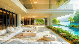 Relaxing Spring Jazz at Luxury Living Room☕ Positive Morning Jazz Instrumental Music for Deep Relief