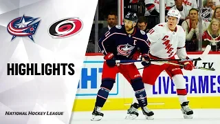 NHL Highlights | Blue Jackets @ Hurricanes 10/12/19