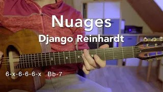 Nuages - chord lesson with tab - gypsy style -