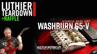 Luthier Teardown | 1987 Washburn G-5V - Check out the Amazing 2001 "Wonderbar" Tremelo Bridge