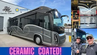 RV Ceramic Coating our Newell Coach at Bob Moses Ceramic Coating, Las Vegas!