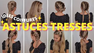 COIFFURE FACILE AVEC DES TRESSES ☀️ coiffure tresse été 2022 ☀️ Coiffure summer 2022 facile