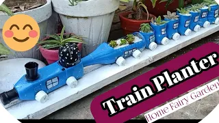 Recycle Plastic Bottles Into Beautiful Train Planter/Train Planter/Best Out Of Waste#Homefairygarden