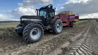 Kopiemy na dwóch różnych polach. Wymiana uszczelniacza w silniku Case IH Magnum 7220. Wykopki 2023.