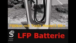 Tesla Model 3 SR+ mit LFP Batterie - Wie ist die Ladeleistung bei einer 700 km Tour?