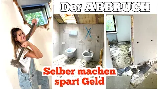 Der große ABBRUCH - alles Alte raus! Wir sanieren unser Haus von 1980 #Haussanierung VLOG #1