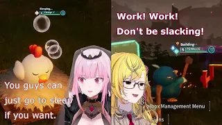[Hololive EN / ID] The difference in Calli and Kaela's Pal treatment... (Palworld)